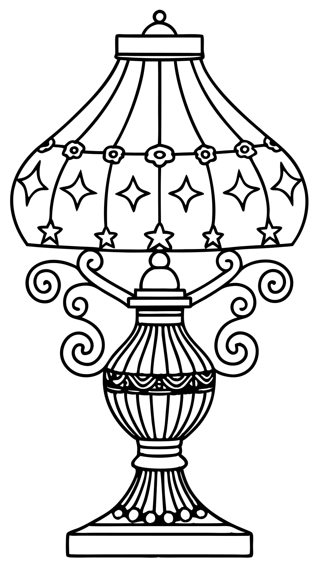 lamp coloring page